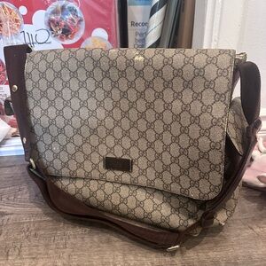 Gucci Beige/Brown GG Monogram diaper bag